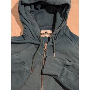 American Giant Full Zip Hoodie Men’s Large Made USA Heavyweight Cotton Blue